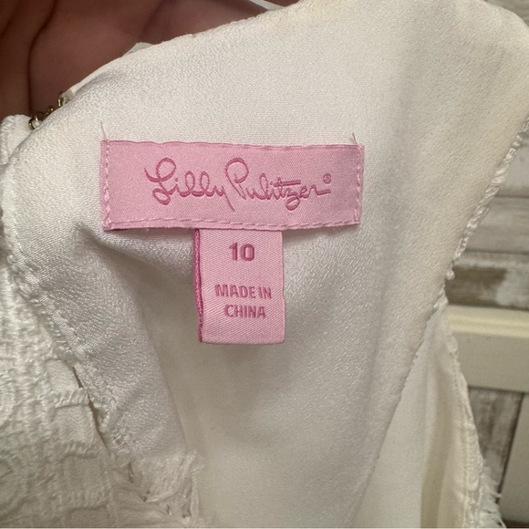 Lilly Pulitzer Women's Anette Shift Mini White Dress Sleeveless size 10 - Picture 8 of 8